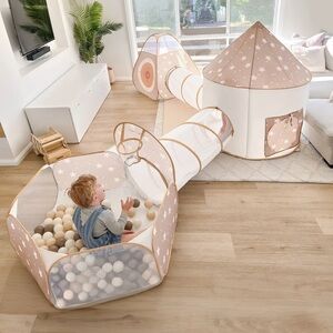 Tiny Land Discovery 5-in-1 Play Tunnel Ball Pit Pop Up Tent New